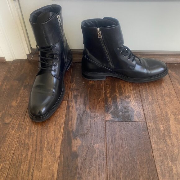 Incredible Black Leather All Saints Boots for Sale! YOU WILL STANDOUT! main image 5
